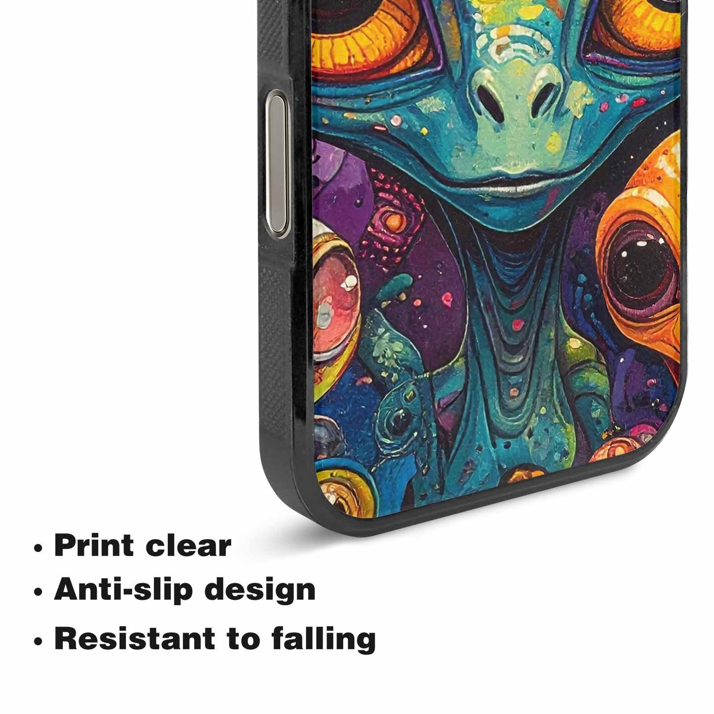 iPhone 16 Pro Case — Cartoon Alien Characters, Unique Phone Case Design