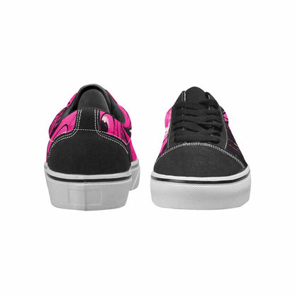 WOMEN'S Monsters (general) Lace-Up Canvas Vibrant Chaos Custom Sneakers