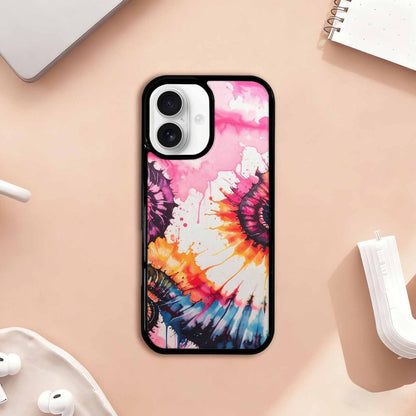 iPhone 17 Case — Tie Dye Swirls Black Tie Dye, Unique Phone Case Design