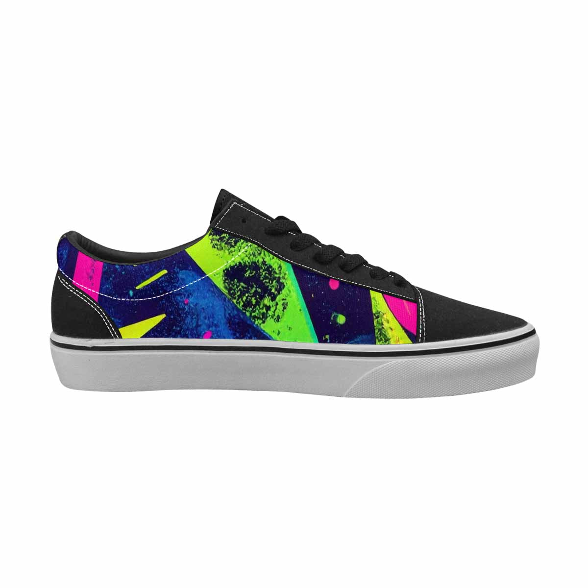 MEN'S Memphis Squiggles Triangles Dots Canvas Lace-Up Vivid Custom Sneakers