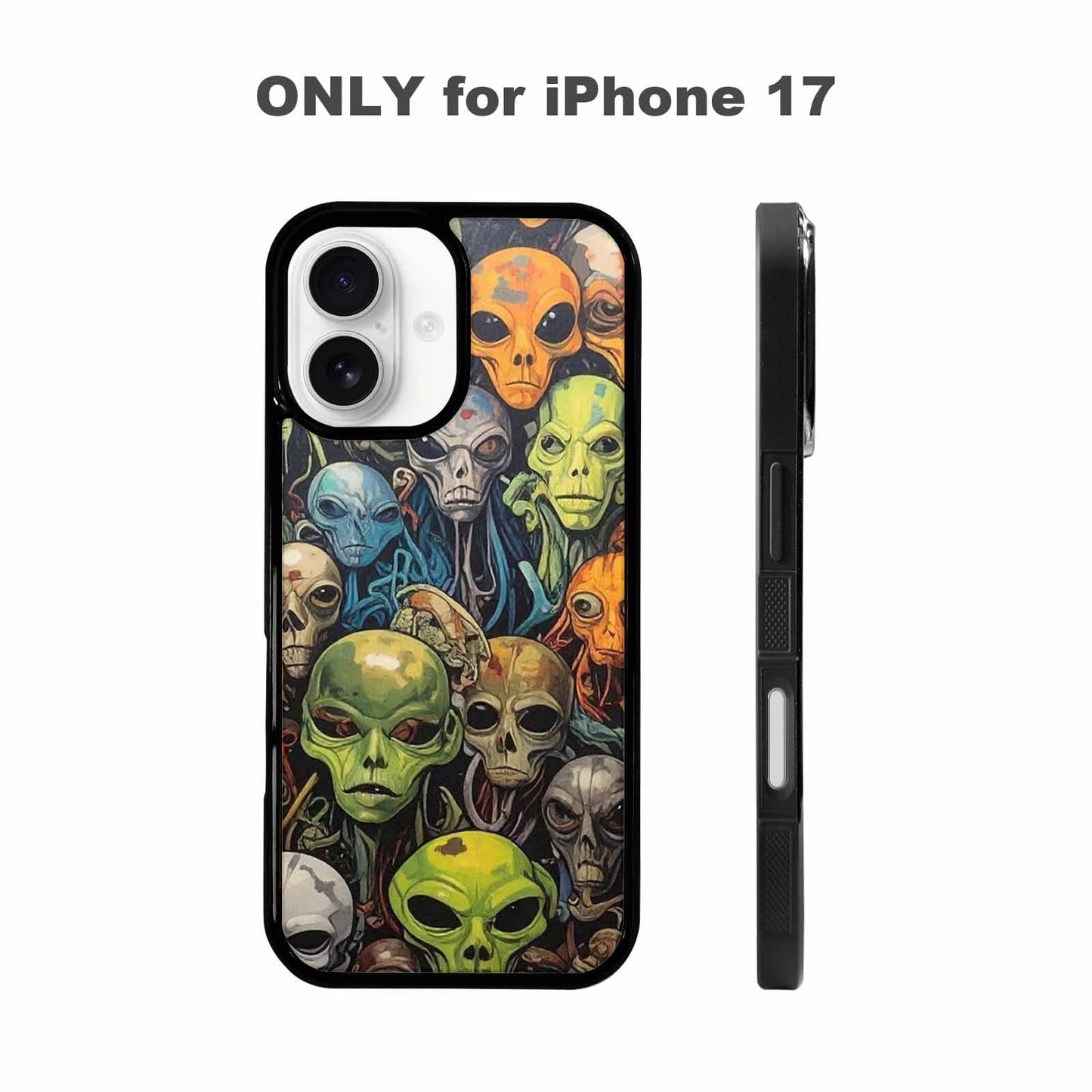 iPhone 17 Case — Aliens Camo Aliens Alien Scifi, Custom Art Phone Cover