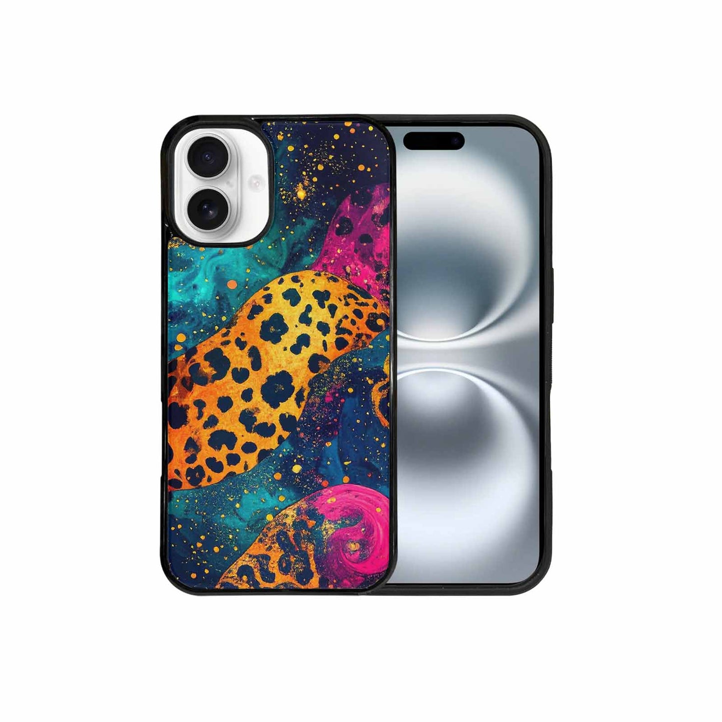 iPhone 16 Plus Case — Leopard Print Galaxy, Custom Print Case Cover