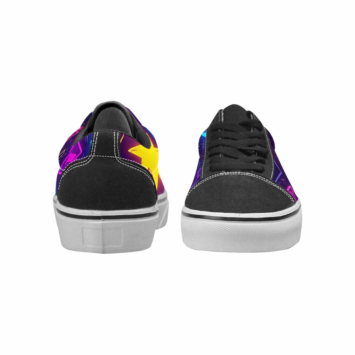 WOMEN'S 80s Retro Motif 80s Lace-Up Canvas Neon Fantasy Shoes