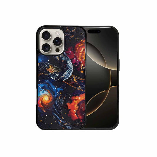 iPhone 16 Pro Max Case — Galaxy Snake Print, Personalized Phone Case
