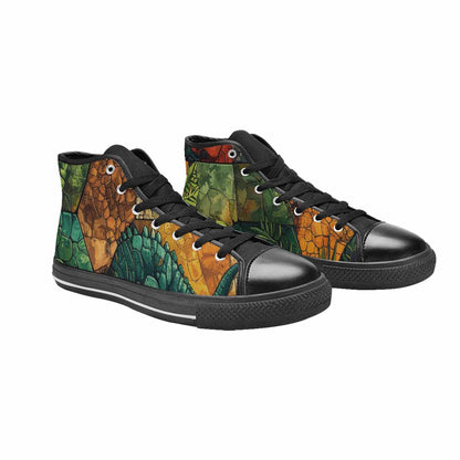 MEN'S Dinosaur Silhouette High Top Canvas Y2K Shoes