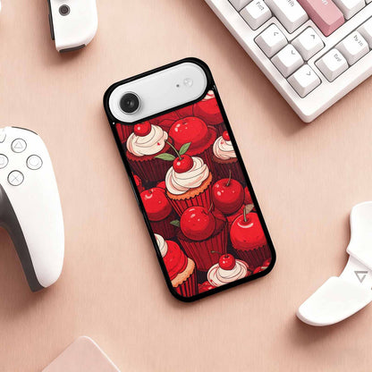 iPhone 17 Air Case — Retro Cherry Cupcake Retro Vintage, Unique Phone Case Design