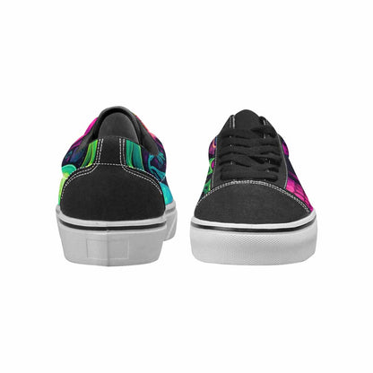 WOMEN'S Skulls - Neon Canvas Lace-Up Dark Academia Sneakers