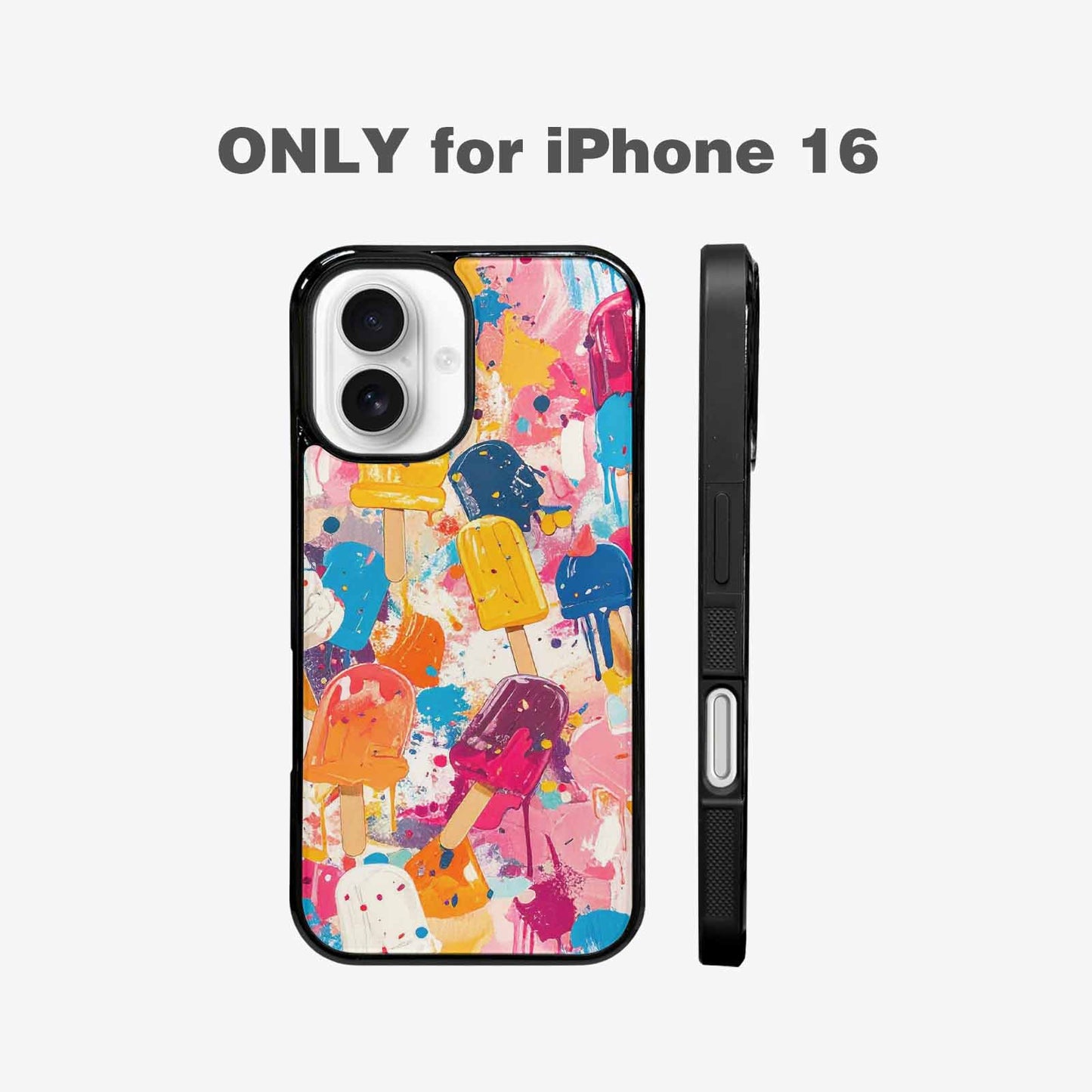 iPhone 16 Case — Ice Cream Motif Ice Cream Motifs, Custom Made Phone Cover