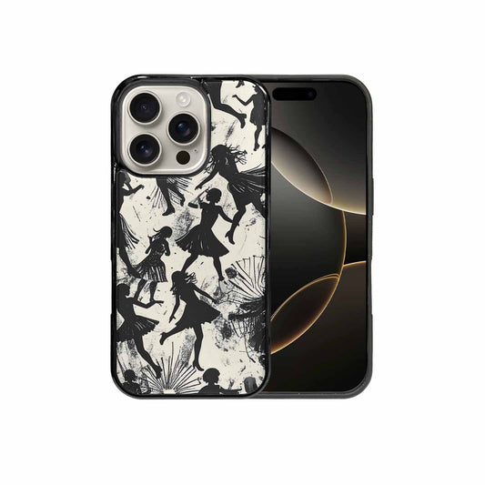 iPhone 16 Pro Case — Bold Dancing Figure Line Art Pattern, Custom Designed Case Cover