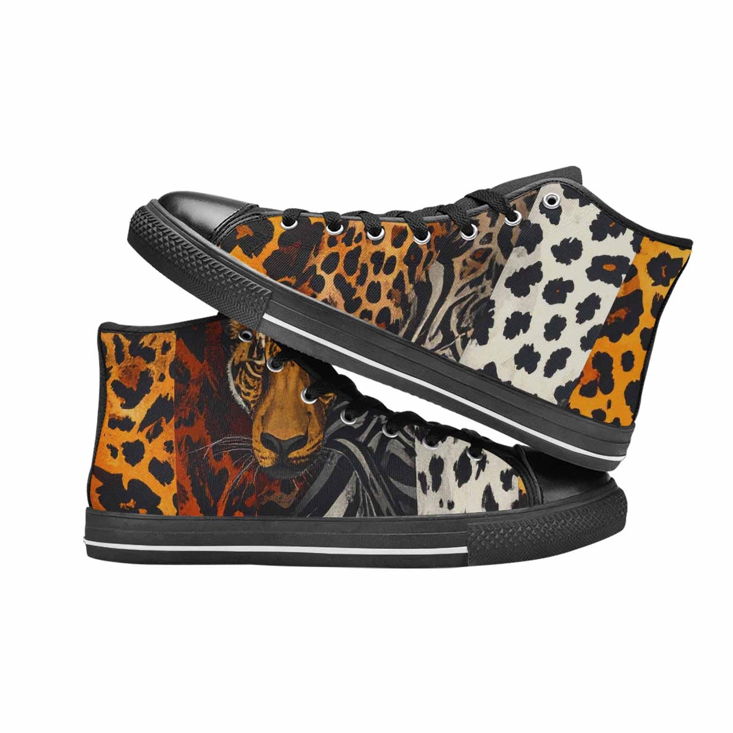 MEN'S Animal Print High Top Canvas Y2K Custom Sneakers