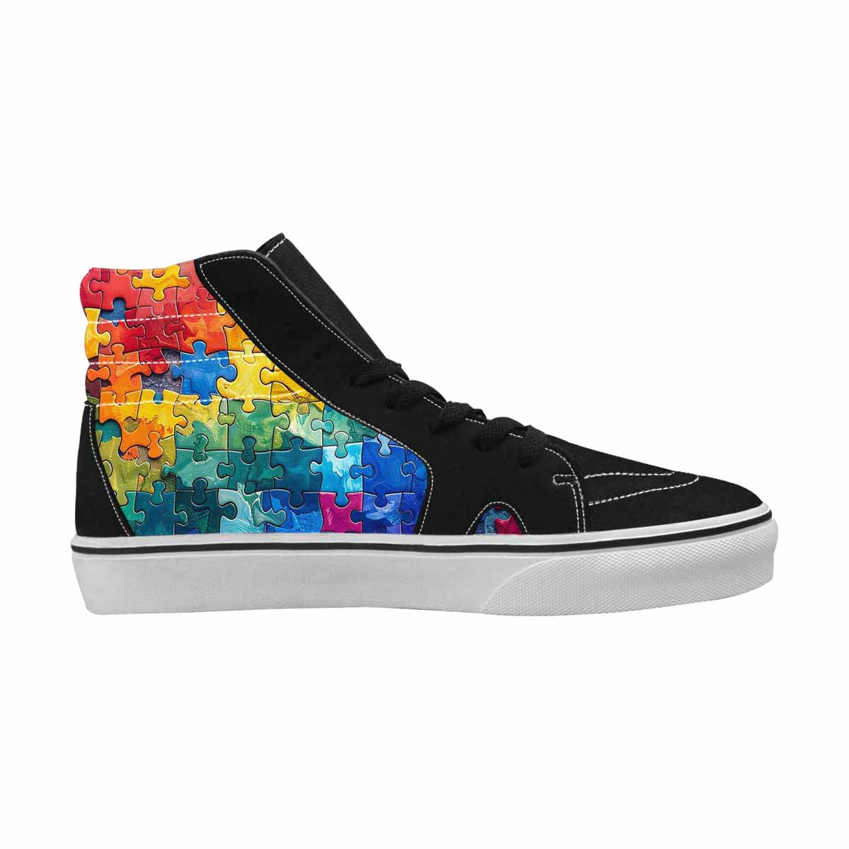 MEN'S Autism Puzzle Pieces High Top Canvas Dreamlike Shoes