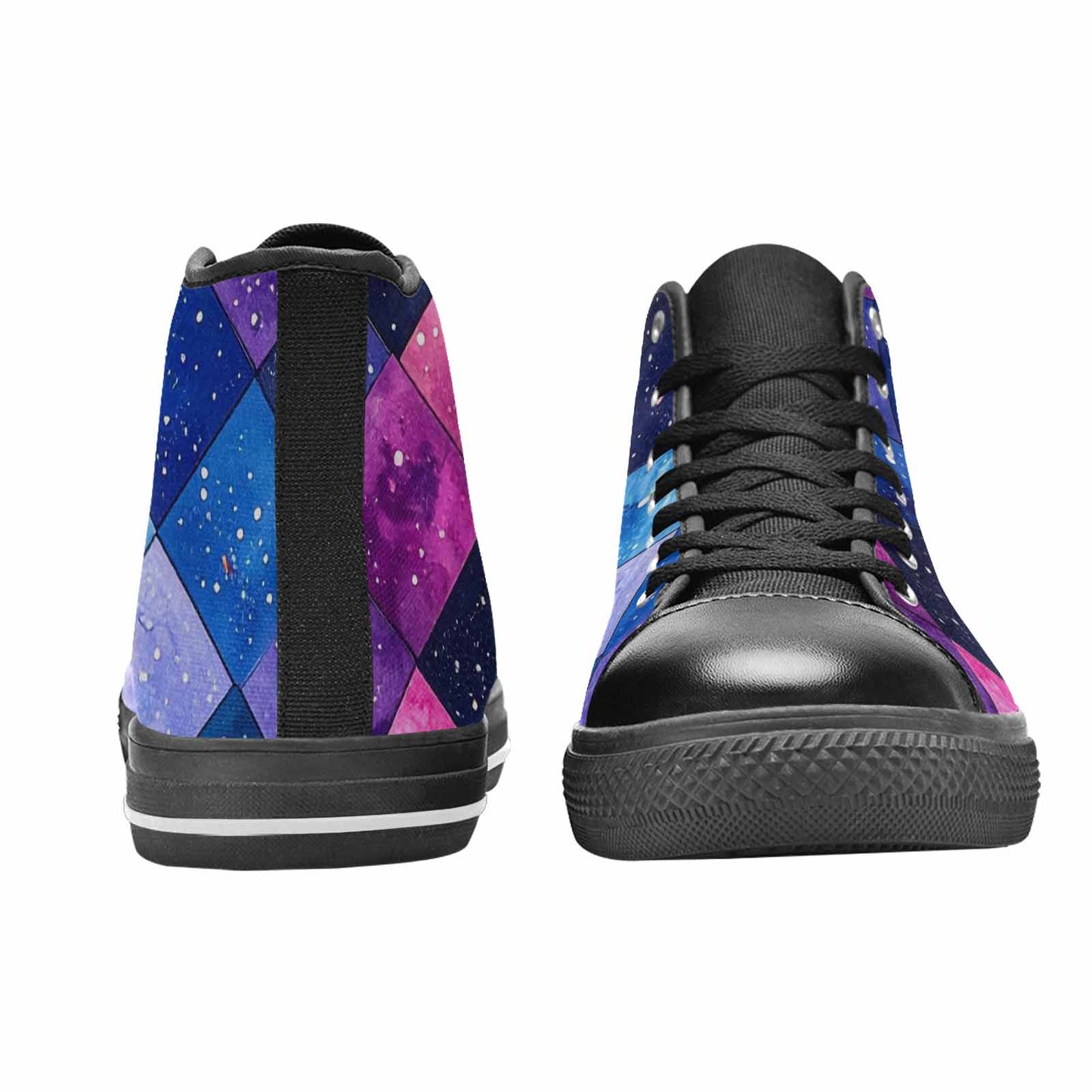 WOMEN'S Galaxy Stars Nebula High Top Canvas Aesthetic Custom Sneakers
