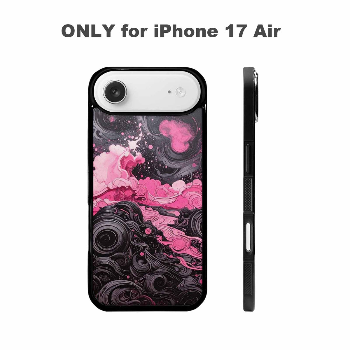 iPhone 17 Air Case — Van Gogh Swirl Black Pink Original, Custom Designed Case Cover