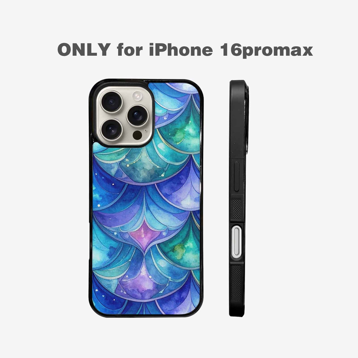 iPhone 16 Pro Max Case — Mermaid Scale Art Pattern, Original Design Phone Case