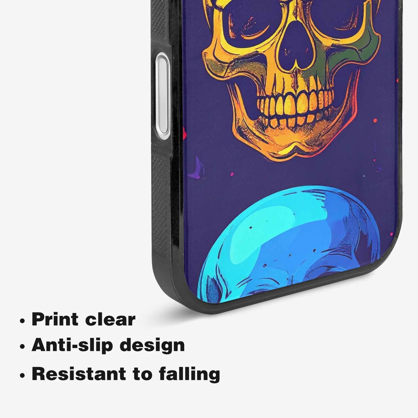 iPhone 16 Plus Case — Pride Flag Skulls Seamless Pattern Vibrant, Custom Print Case Cover
