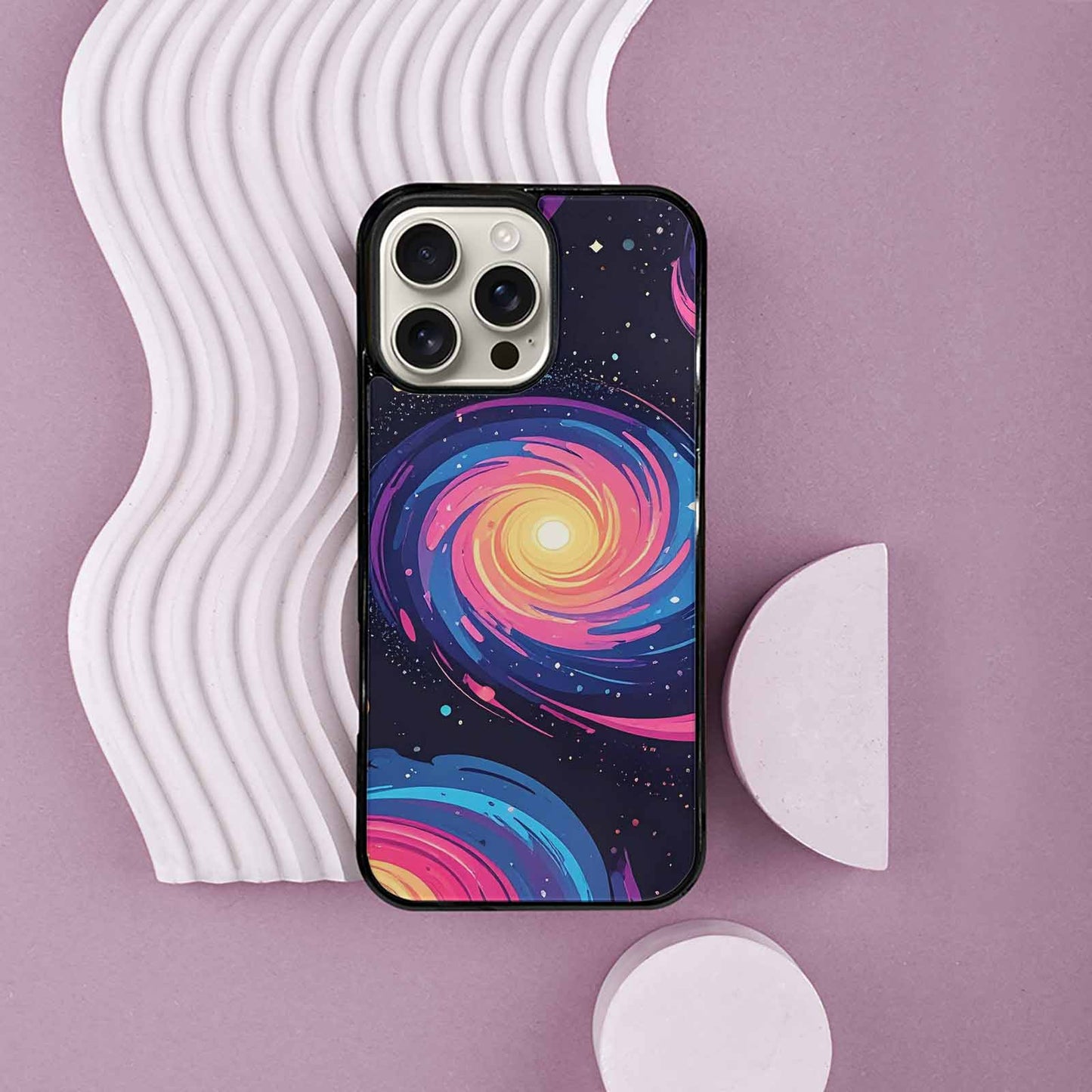 iPhone 16 Pro Max Case — Love Wins Galaxy Seamless Pattern Vibrant, Custom Print Case Cover