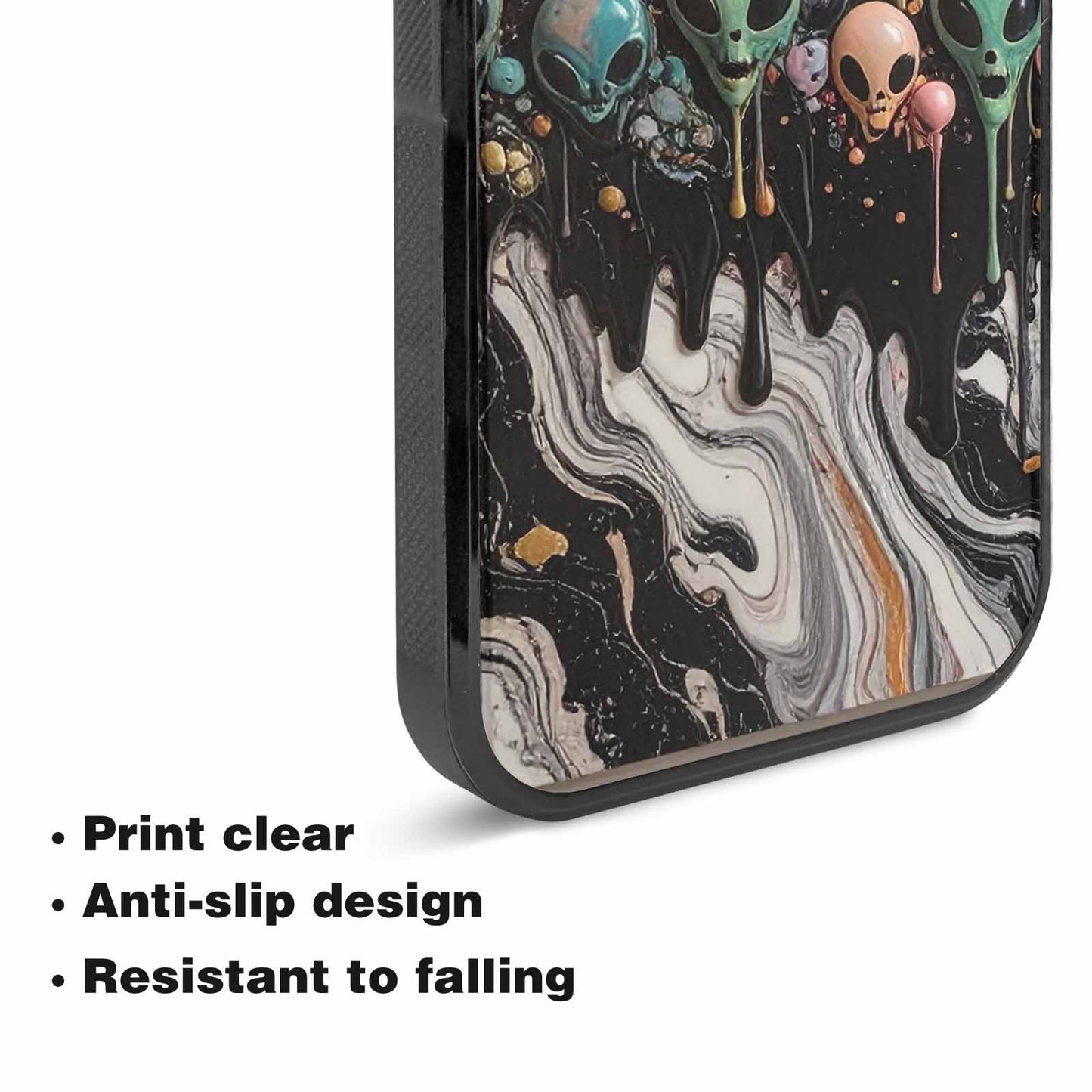 iPhone 15 Case — Aliens Marblemelting Aliens Pa Ciq, Unique Phone Case Design