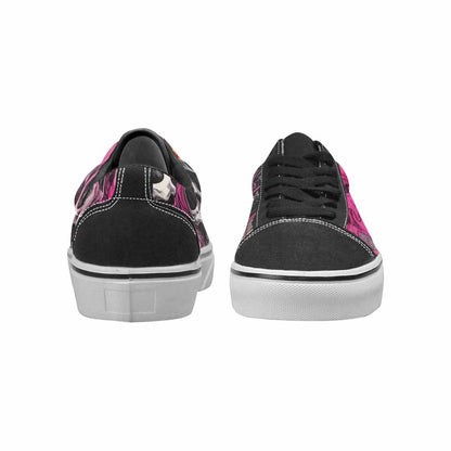 WOMEN'S Rainbow From Skull S Lace-Up Canvas Grunge Custom Shoes