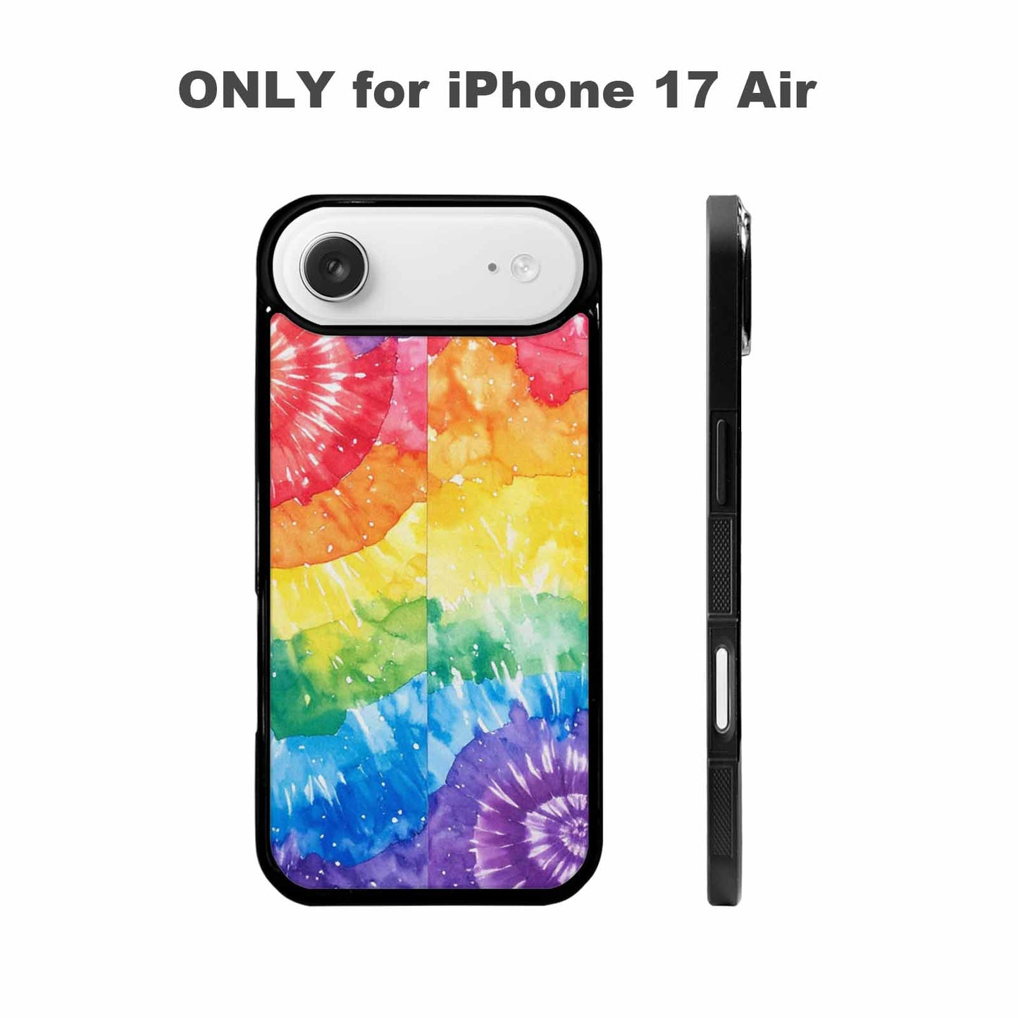 iPhone 17 Air Case — Tie Dye Spiral Rainbow Blended Tie, Customized Protective Case