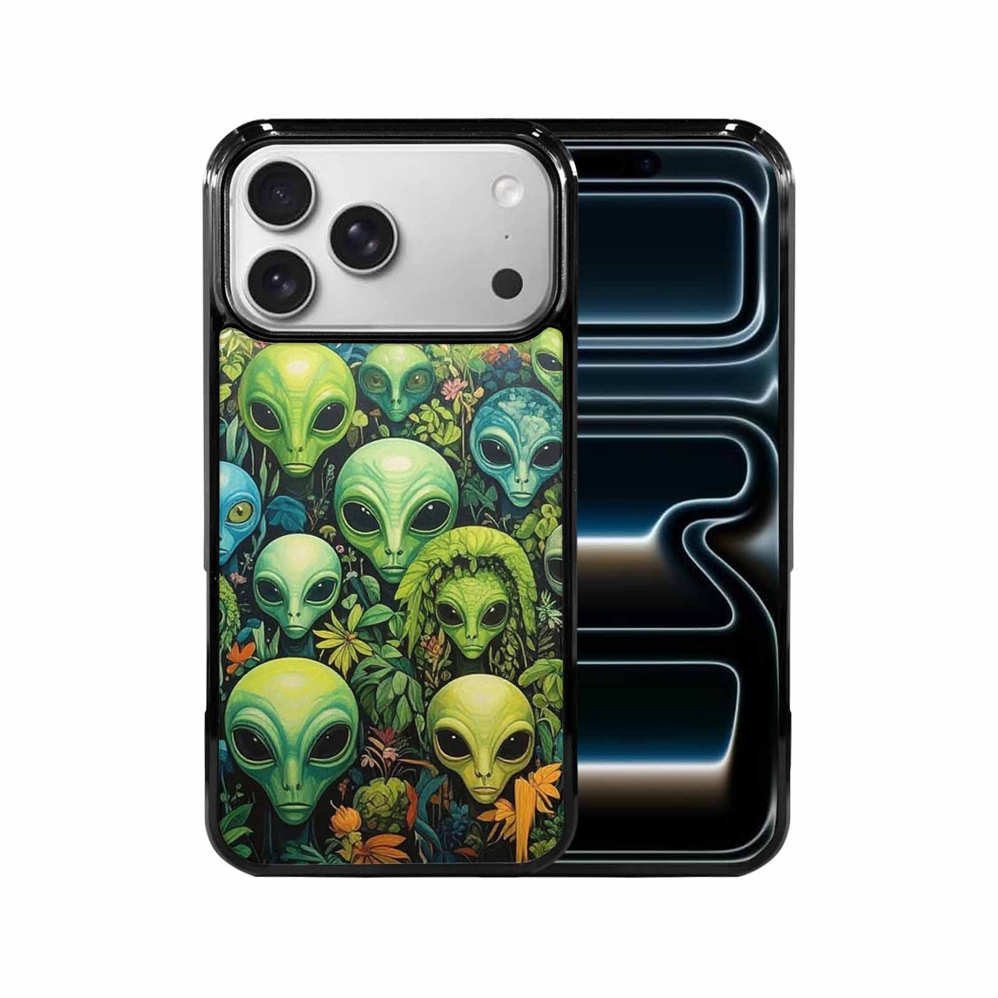 iPhone 17 Pro Max Case — Aliens Pattern Hundreds Of Alien Scifi, Customized Protective Case
