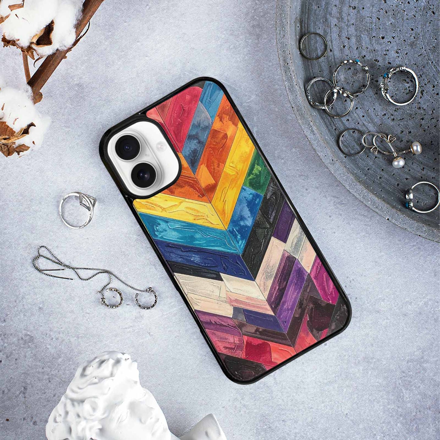 iPhone 16 Plus Case — Progress Pride Flag Color Theme Small, Original Design Phone Case