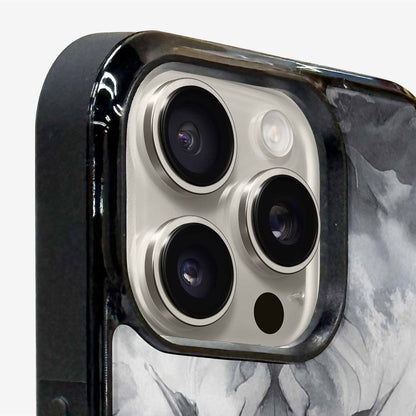 iPhone 15 Pro Max Case — Tie Dye Black And Gray Blended, Custom Art Phone Cover