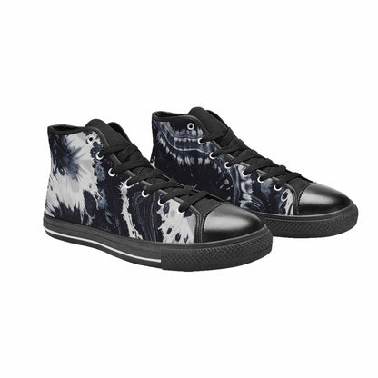 WOMEN'S Black White Animal Print High Top Canvas Dreamcore Custom Shoes