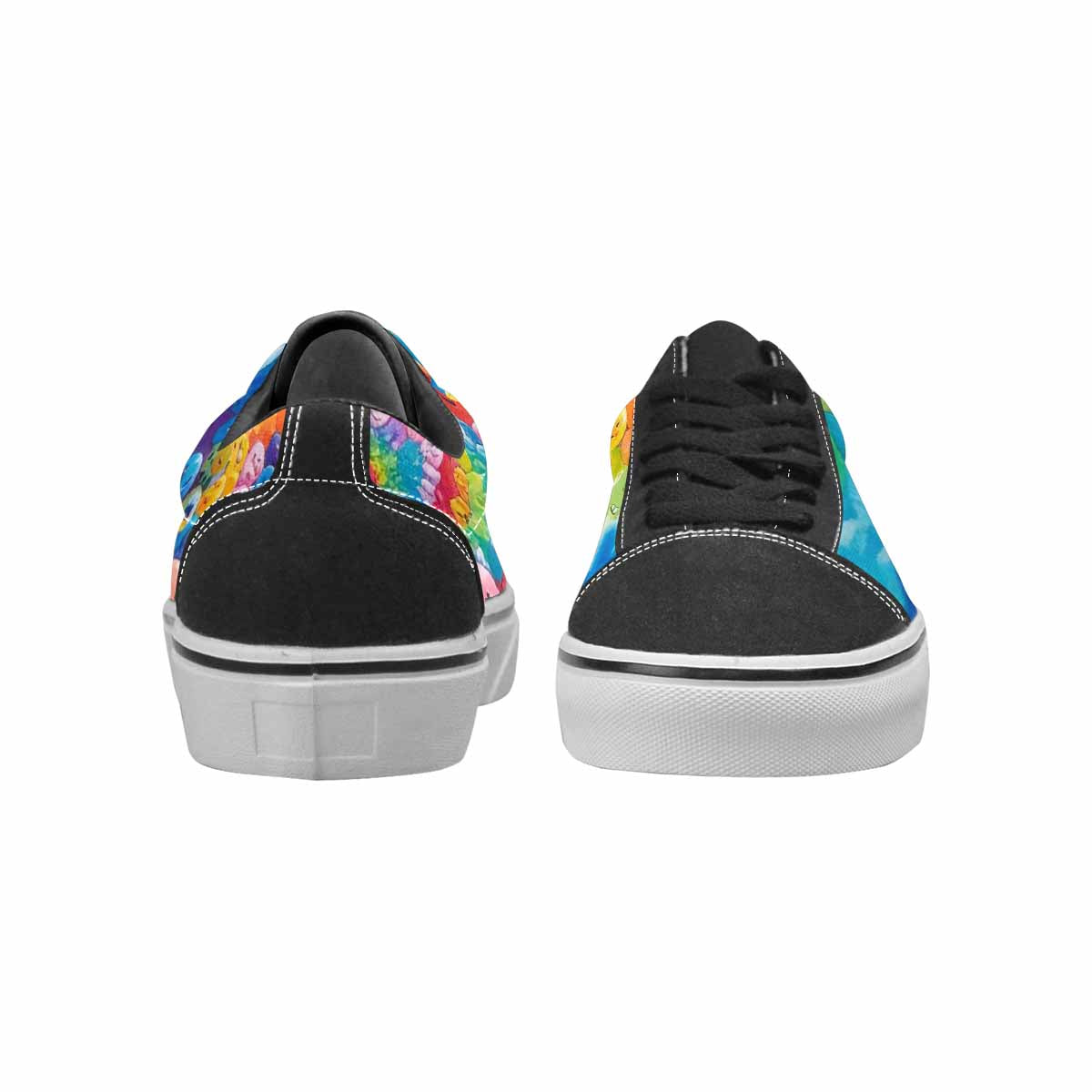 WOMEN'S Smiley Facessmiley Faces  Lace-Up Canvas Cottagecore Sneakers
