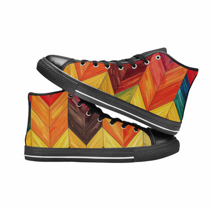 MEN'S Progress Pride Flag High Top Canvas Surreal Custom Shoes