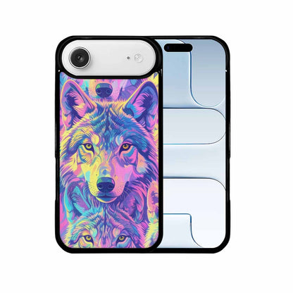 iPhone 17 Air Case — Neon Zebra Print Wolf Animal Print, Custom Designed Case Cover