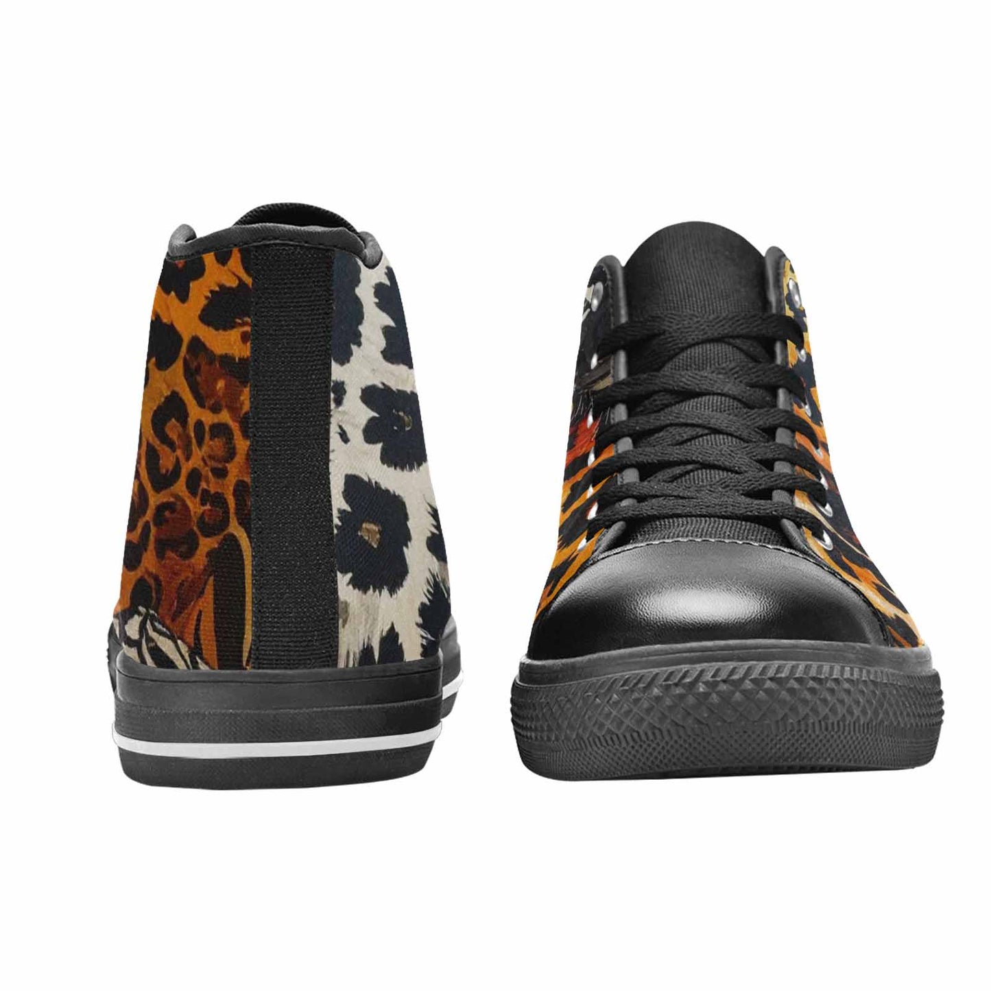 MEN'S Animal Print High Top Canvas Vivid Custom Sneakers