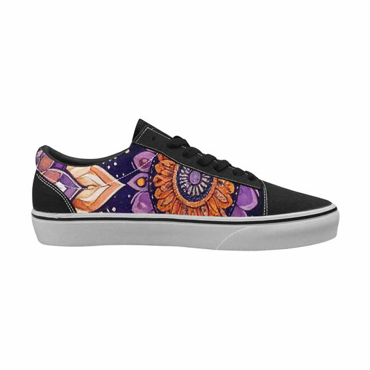 WOMEN'S Mandala Canvas Lace-Up Neon Fantasy Sneakers
