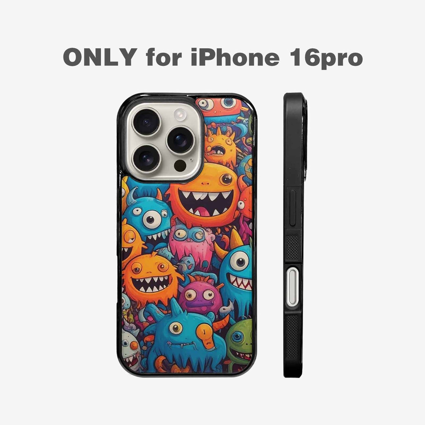 iPhone 16 Pro Case — Monsters General Cartoon Monst D4o, Unique Phone Case Design