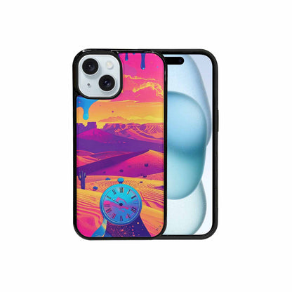 iPhone 15 Case — I Surrealist Dreamscape Pattern Melting Clocks, Customized Protective Case