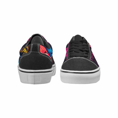 WOMEN'S 1000s Skulls Digital Camo Lace-Up Canvas Dark Academia Custom Sneakers