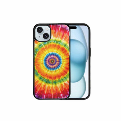 iPhone 15 Plus Case — Rainbow Spiral Tie Dye Custom, Custom Art Phone Cover