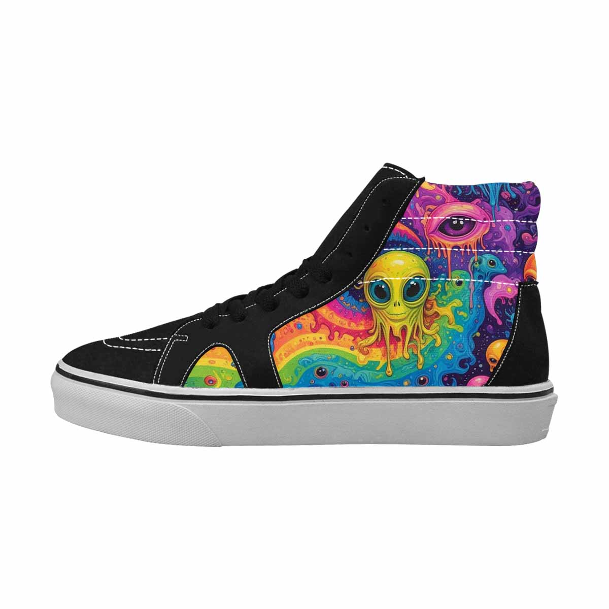 MEN'S Aliens  Tie Dye High Top Canvas Y2K Shoes