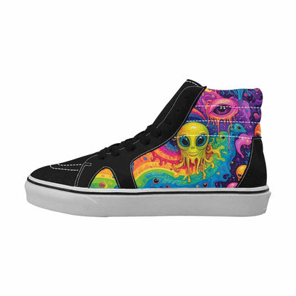 MEN'S Aliens  Tie Dye High Top Canvas Y2K Shoes