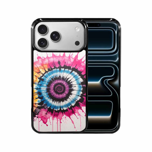 iPhone 17 Pro Max Case — Tie Dye Swirls Black Tie Dye, Custom Designed Case Cover