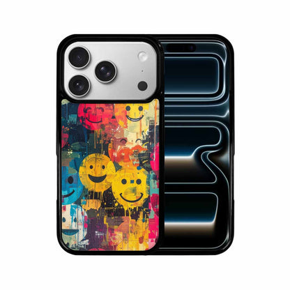 iPhone 17 Pro Case — Smiley Faces Camosmiley Faces Th8 Camo, Unique Phone Case Design