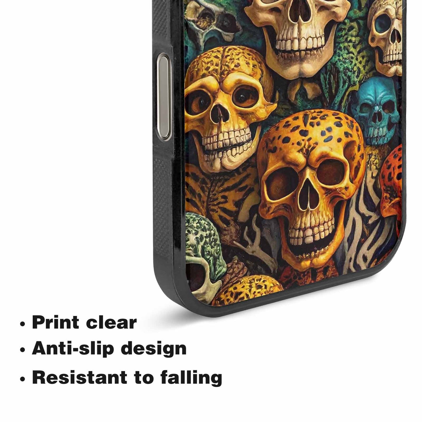 iPhone 16 Pro Max Case — Skulls Animal Printskulls Patt Ekj, Custom Printed Phone Case