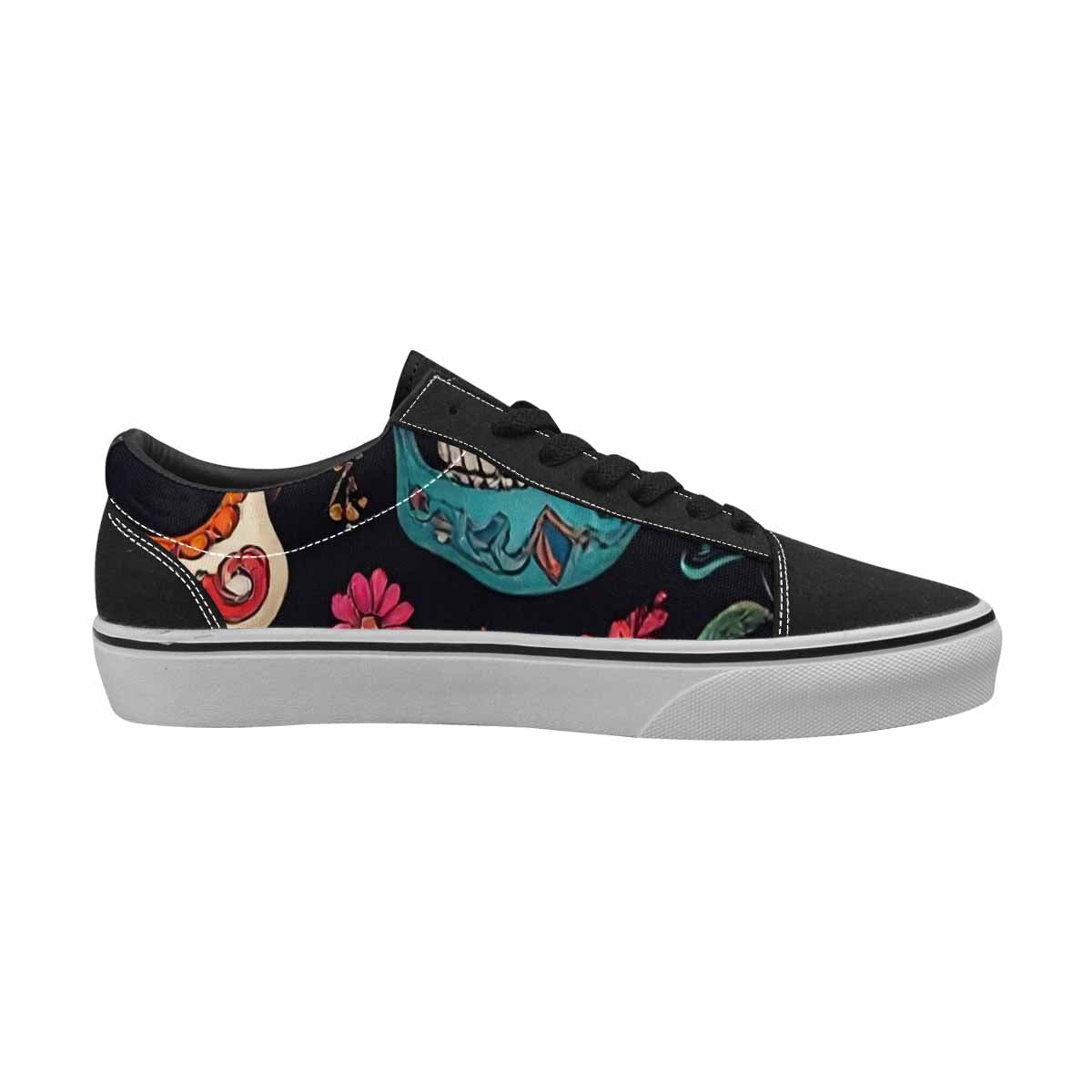 MEN'S Dia De Los Muertos Sugar Skull Canvas Lace-Up Dreamcore Sneakers