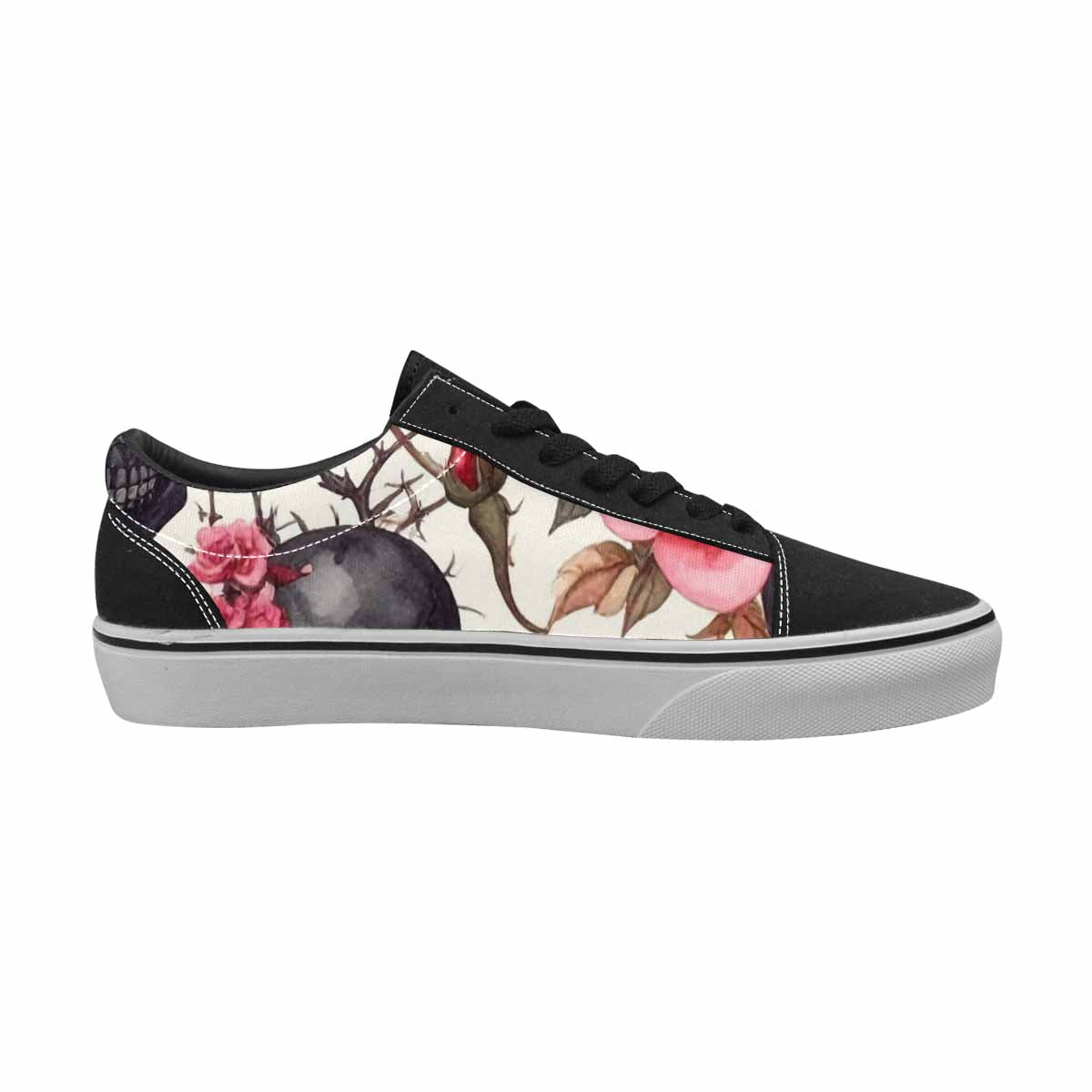 MEN'S Skulls - Roses Canvas Lace-Up Surreal Sneakers