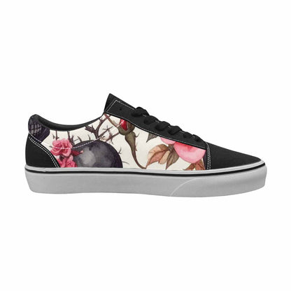 MEN'S Skulls - Roses Canvas Lace-Up Surreal Sneakers