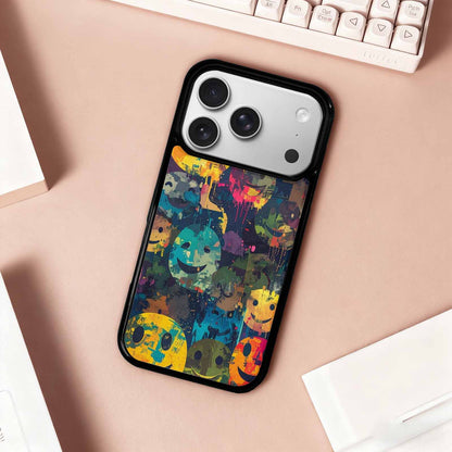 iPhone 17 Pro Case — Smiley Faces Camosmiley Faces Gd7 Camo, Personalized Phone Case