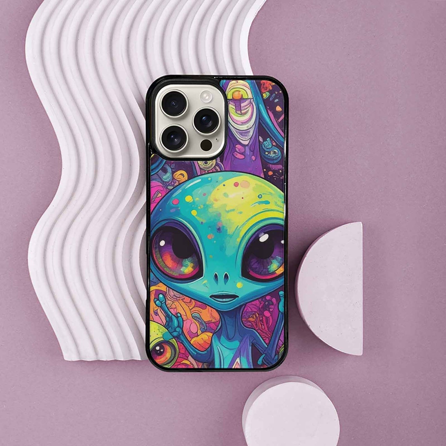 iPhone 16 Pro Max Case — Cartoon Alien Characters Personalized Phone Cover, Custom Phone Case