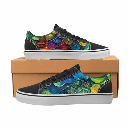 WOMEN'S Reptile Scale Lace-Up Canvas Vivid Custom Sneakers