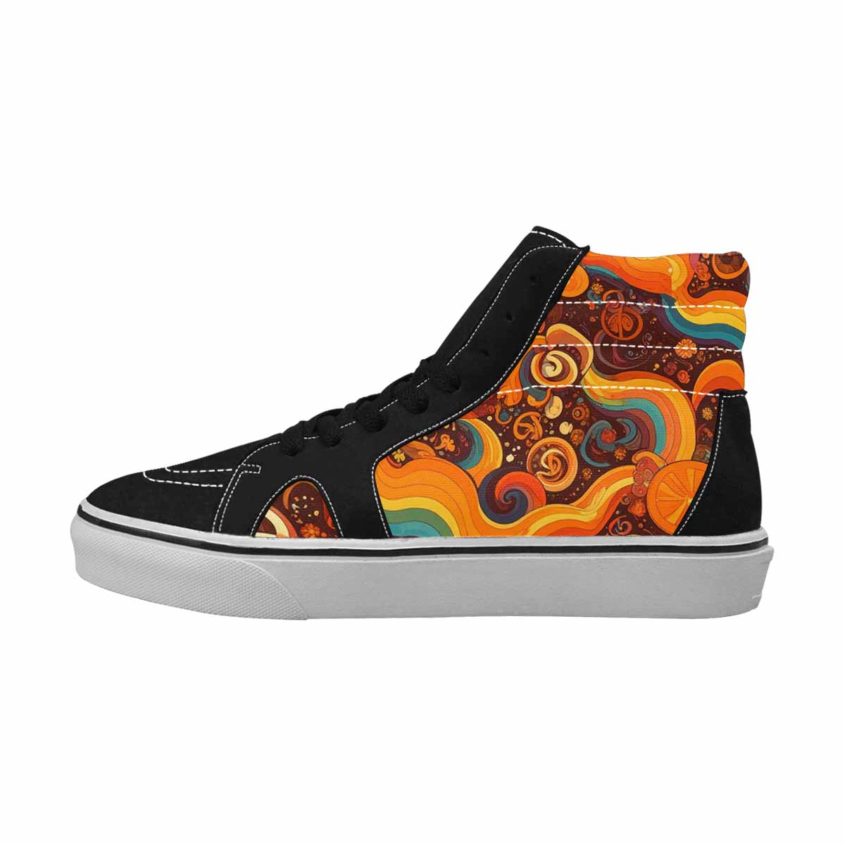 WOMEN'S Groovy 70S Peace High Top Canvas Y2K Sneakers