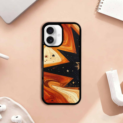 iPhone 17 Case — Foil Wood Grain Galaxy Space, Custom Print Case Cover