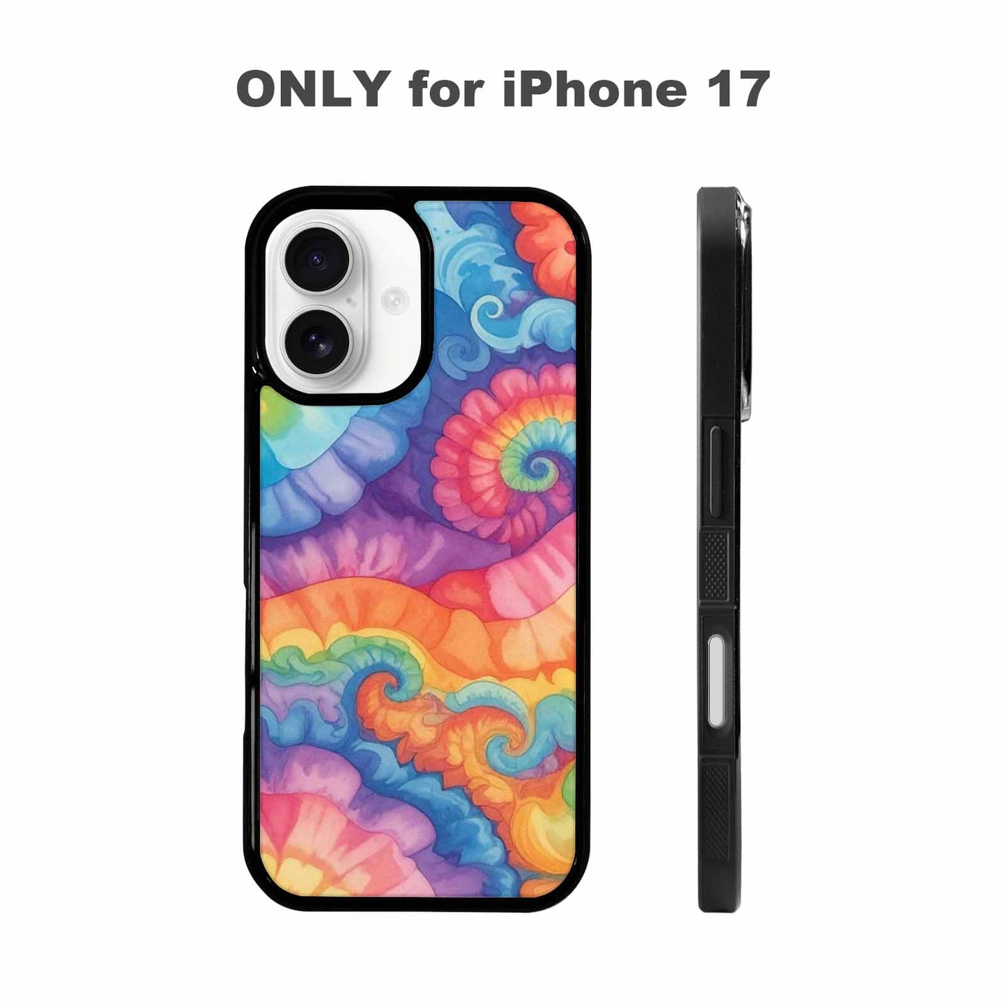 iPhone 17 Case — Tie Dye Swirls Tie Dye Tie, Custom Printed Phone Case
